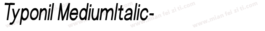 Typonil MediumItalic字体转换